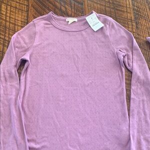 Brand New. Girls 10-11 J Crew (Crewcuts) Purple Long Sleeve Top